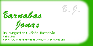 barnabas jonas business card
