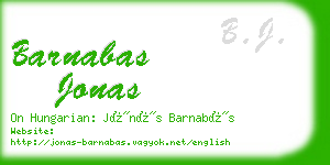 barnabas jonas business card